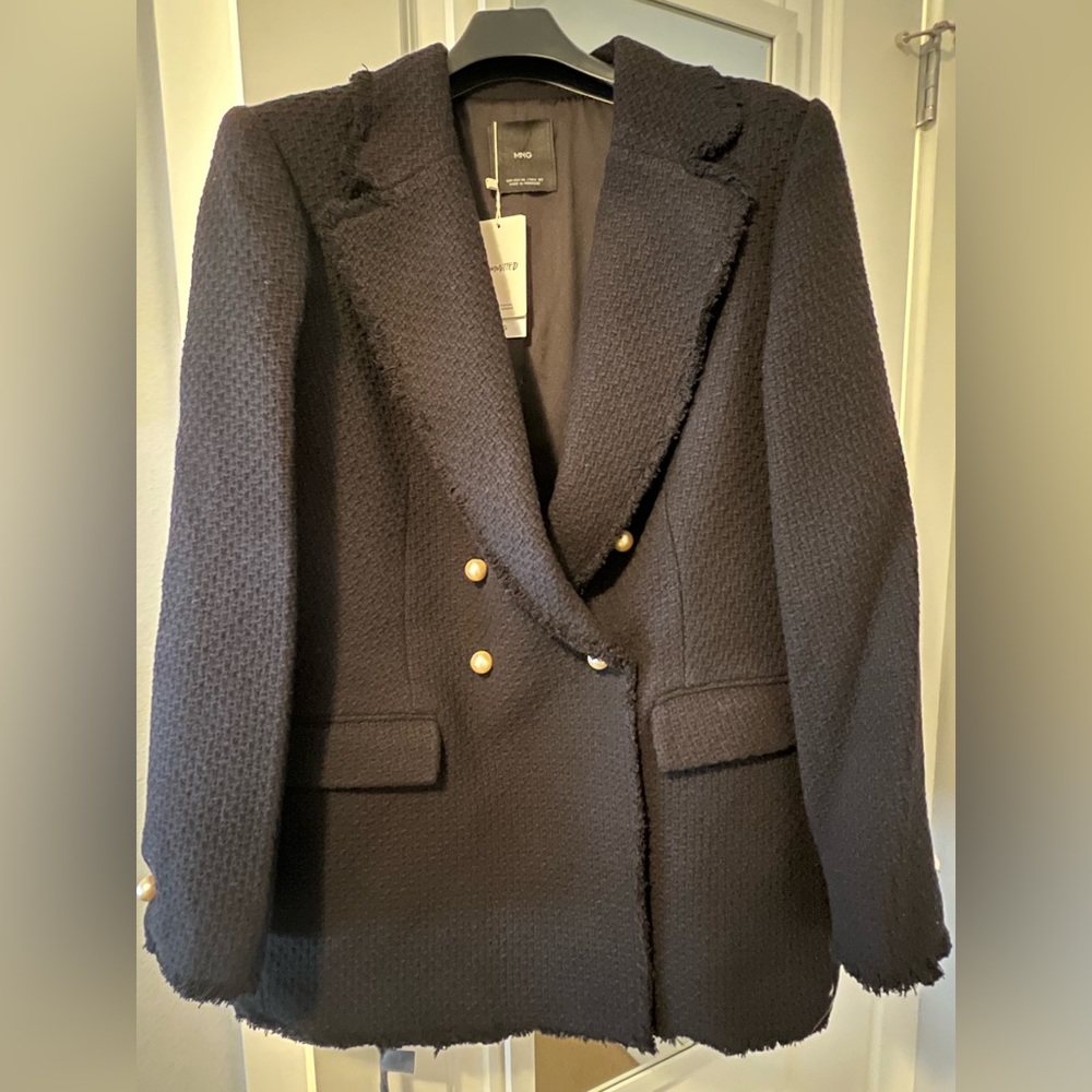NWT- Mango Buttons Tweed Blazer (1XL)